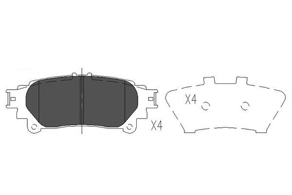 KAVO PARTS Комплект тормозных колодок, дисковый тормоз KBP-9111